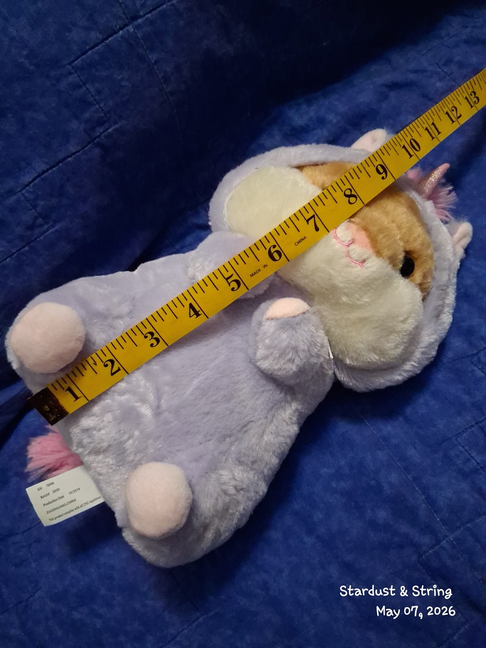 Hamster In Unicorn Costume Plush - Picture 5 of 5
